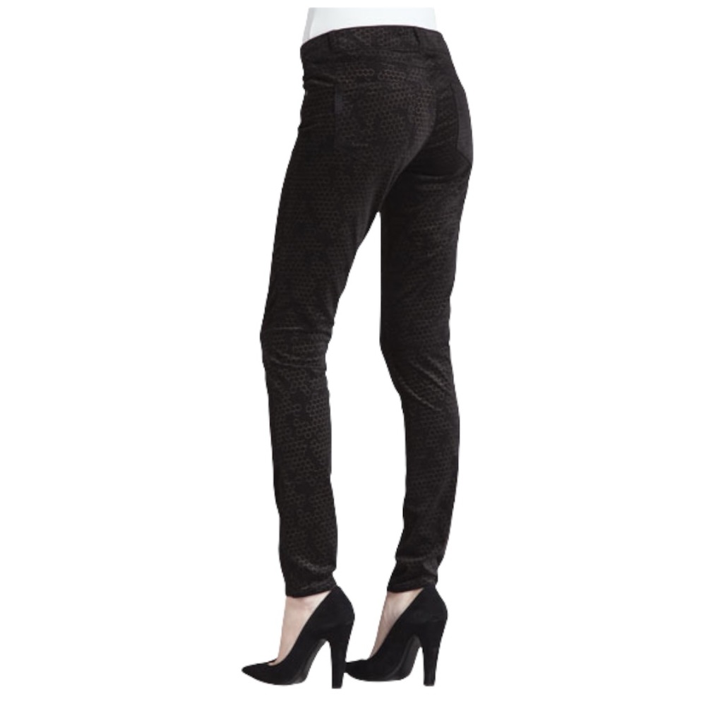 $209 Paige Verdugo Ultra Skinny Velvet Honeycomb Jeans Size 26 Cathedral Gold